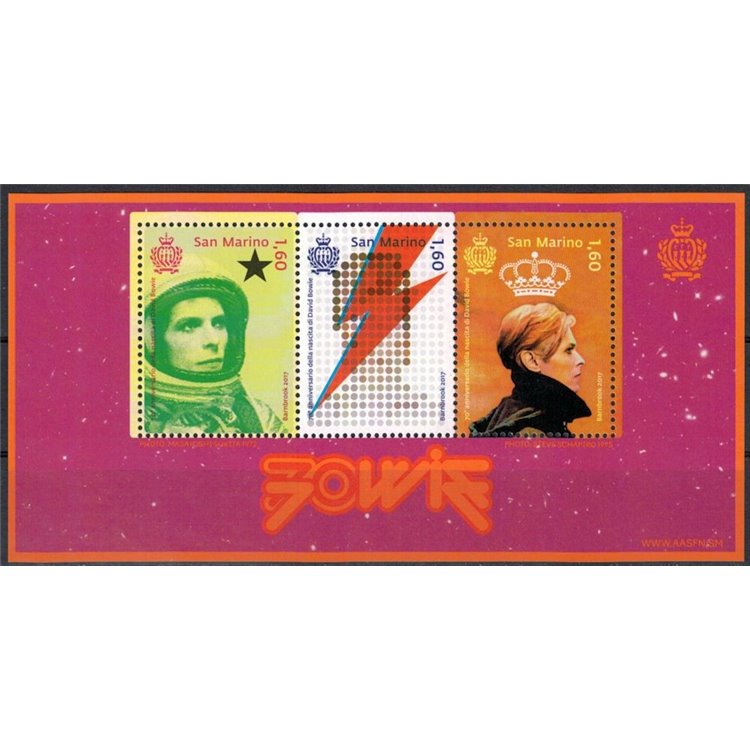 SAN MARINO 2017 David Bowie s/s MNH**