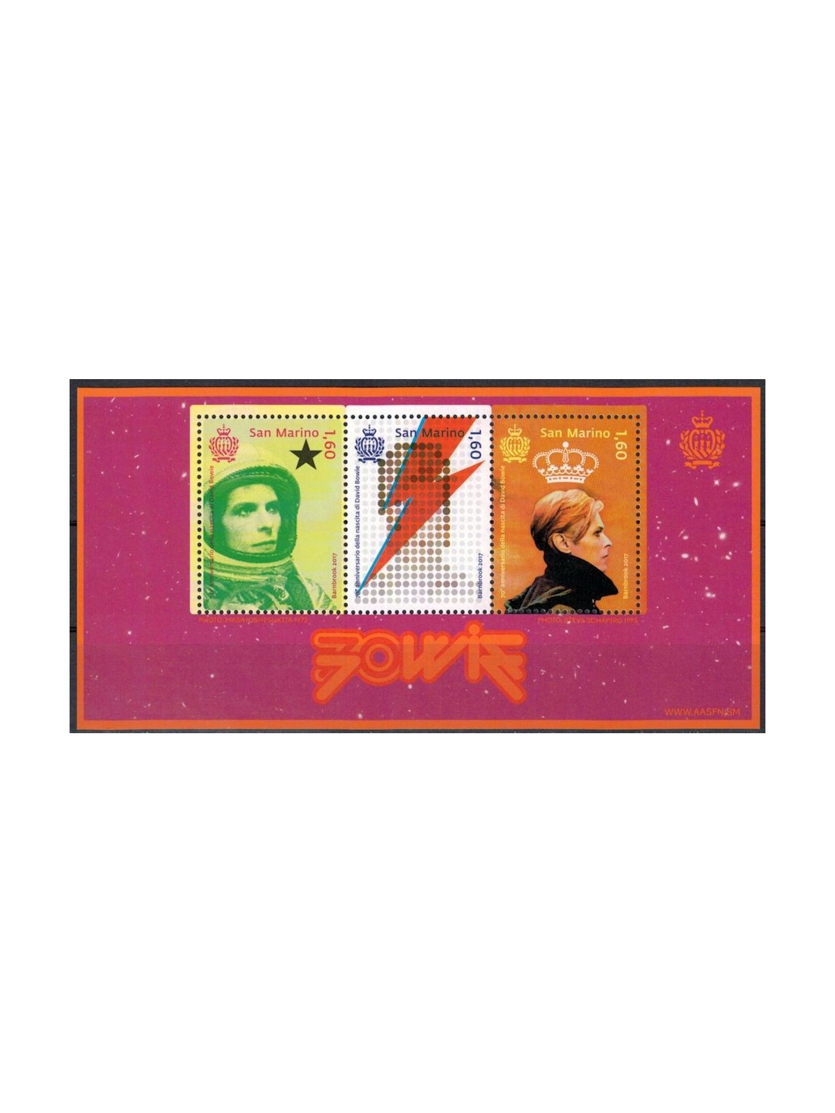 SAN MARINO 2017 David Bowie BF MNH**