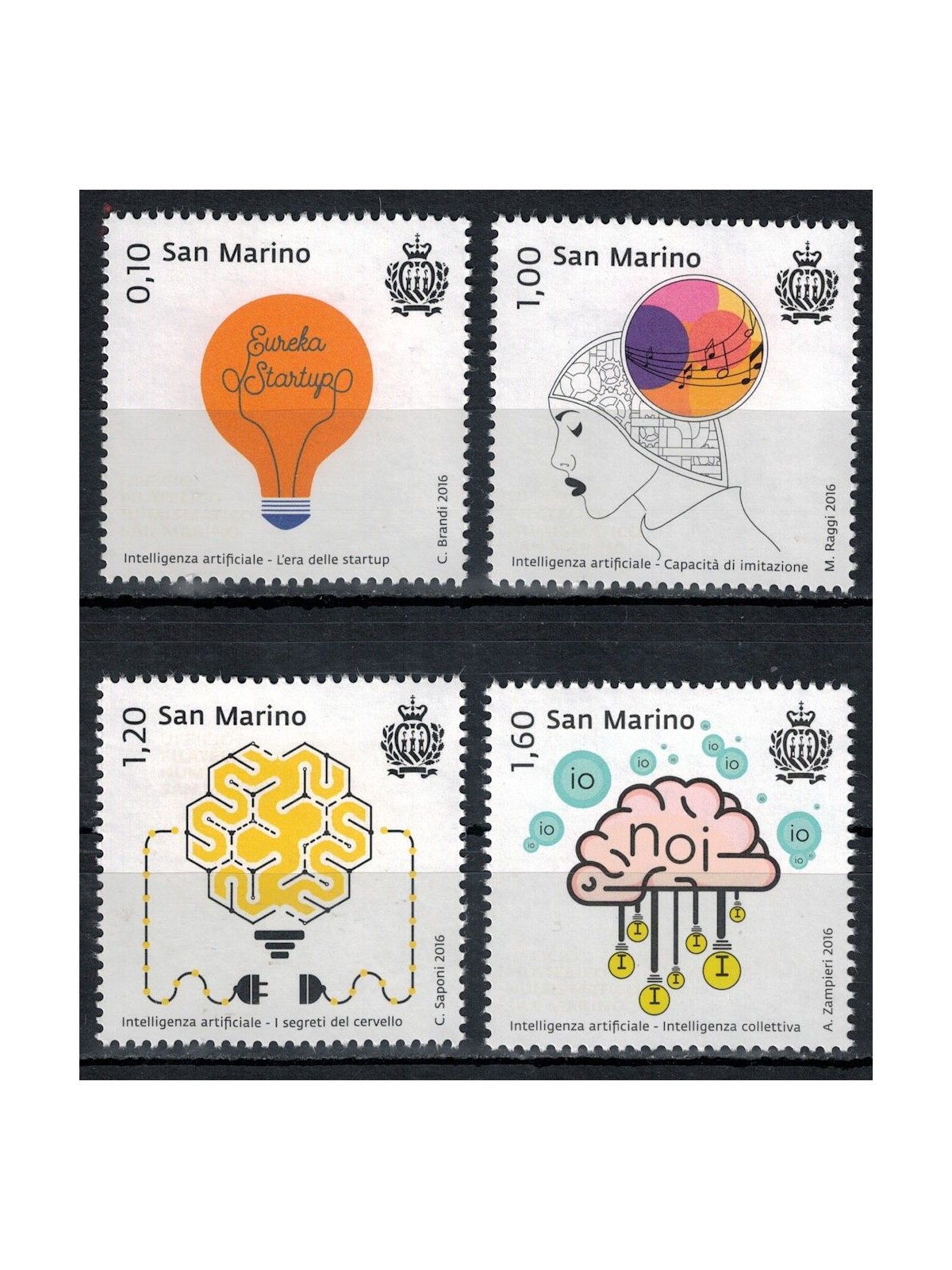 SAN MARINO 2016 Artificial Intelligence 4v MNH**