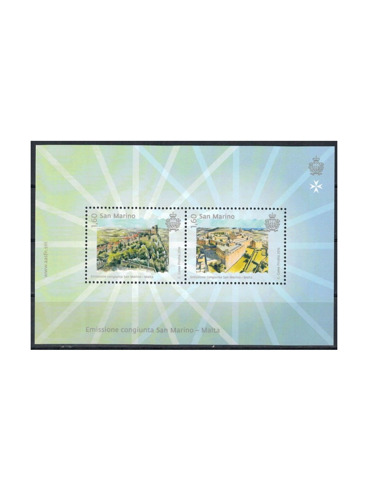 SAN MARINO 2016 The Fortresses s/s MNH**