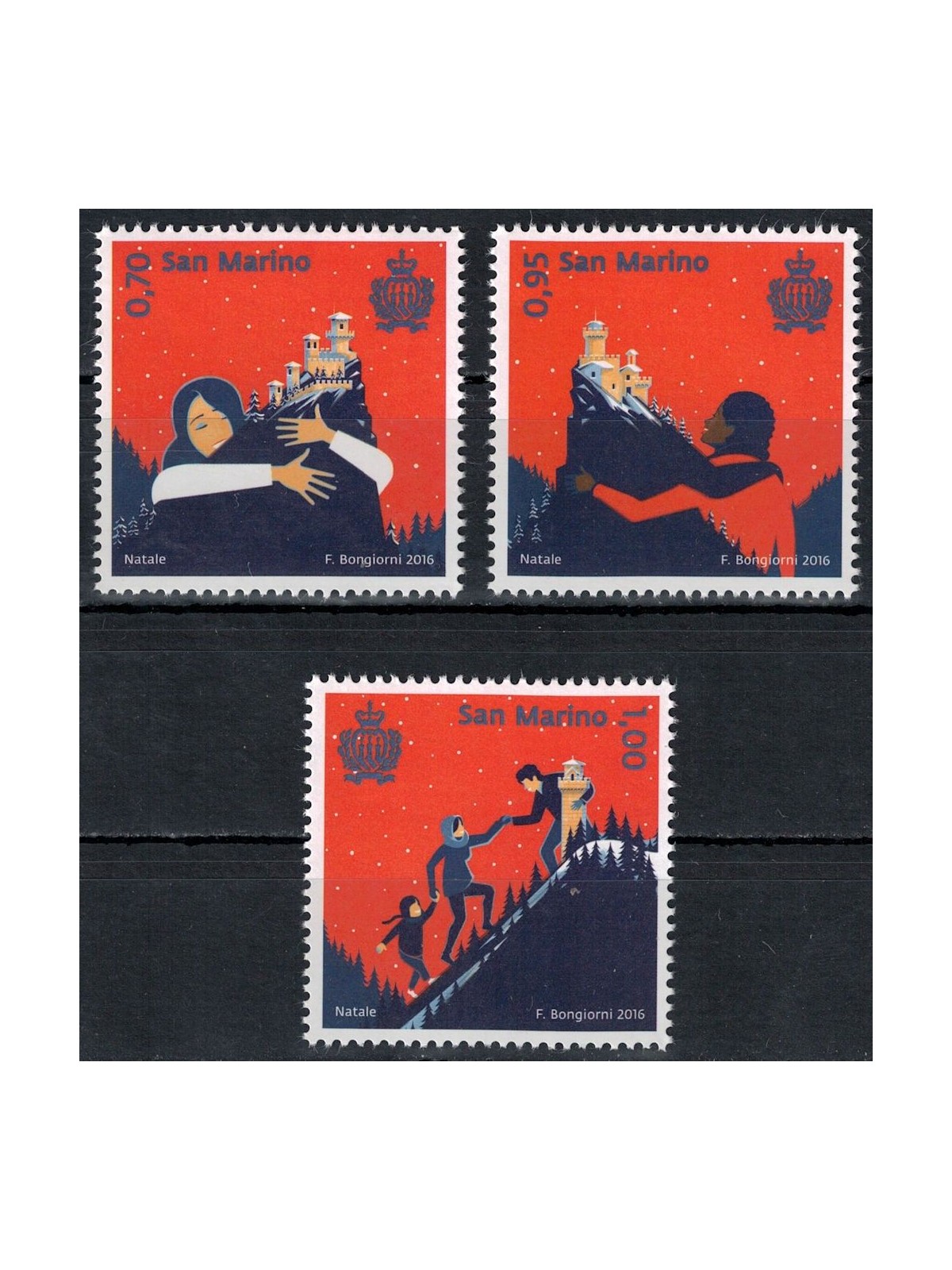 SAN MARINO 2016 Natale 3v MNH**