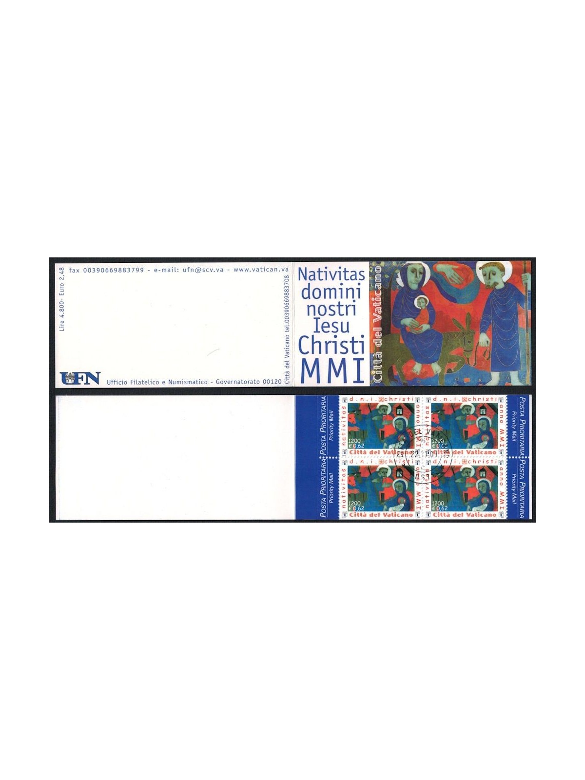 VATICAN 2001 Christmas booklet us