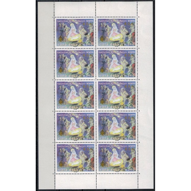 VATICANO 2003 Natale MF MNH**