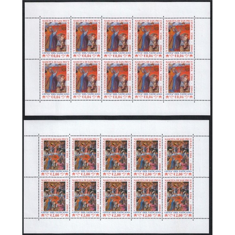 VATICAN 2004 Pope Pius V 2 m/s MNH**