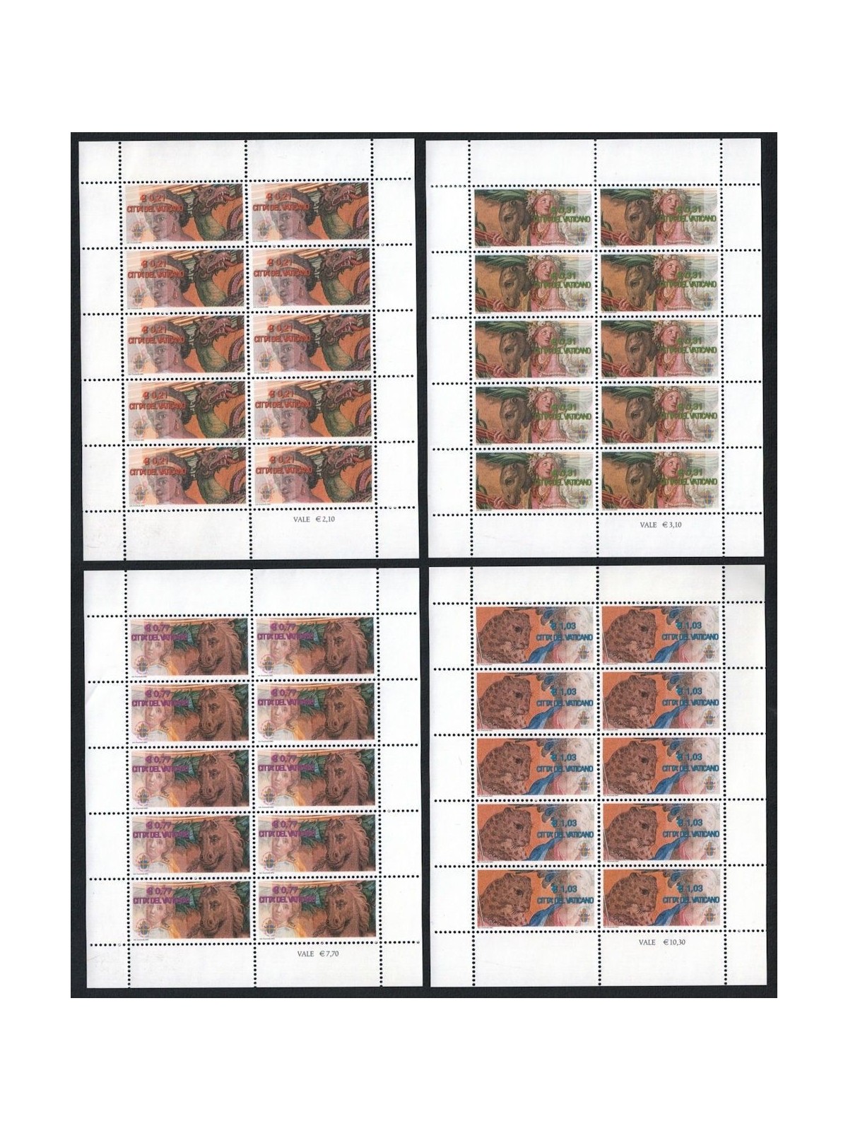 VATICAN 2003 Animals in St. Peter's, mosaics 4 m/s MNH**