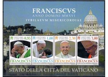 VATICANO 2016 Pontificato di Papa Francesco BF MNH**