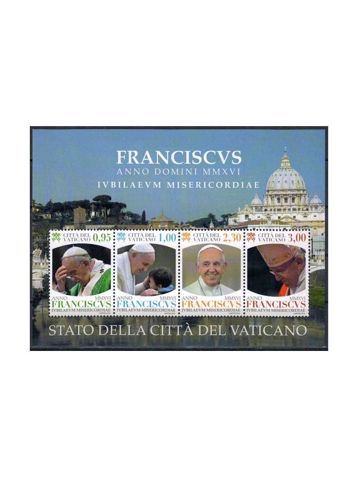 VATICAN 2016 Pontificate of Pope Francis s/s MNH**