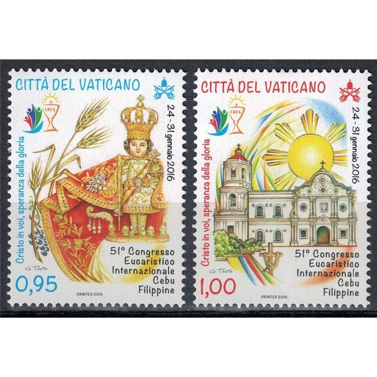 VATICAN 2016 Eucharistic Congress 2nd edition MNH**