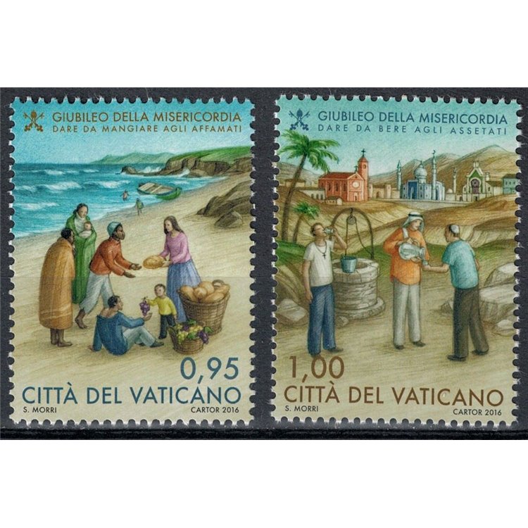 VATICANO 2016 Giubileo della misericordia 1ª emissione 2v MNH**