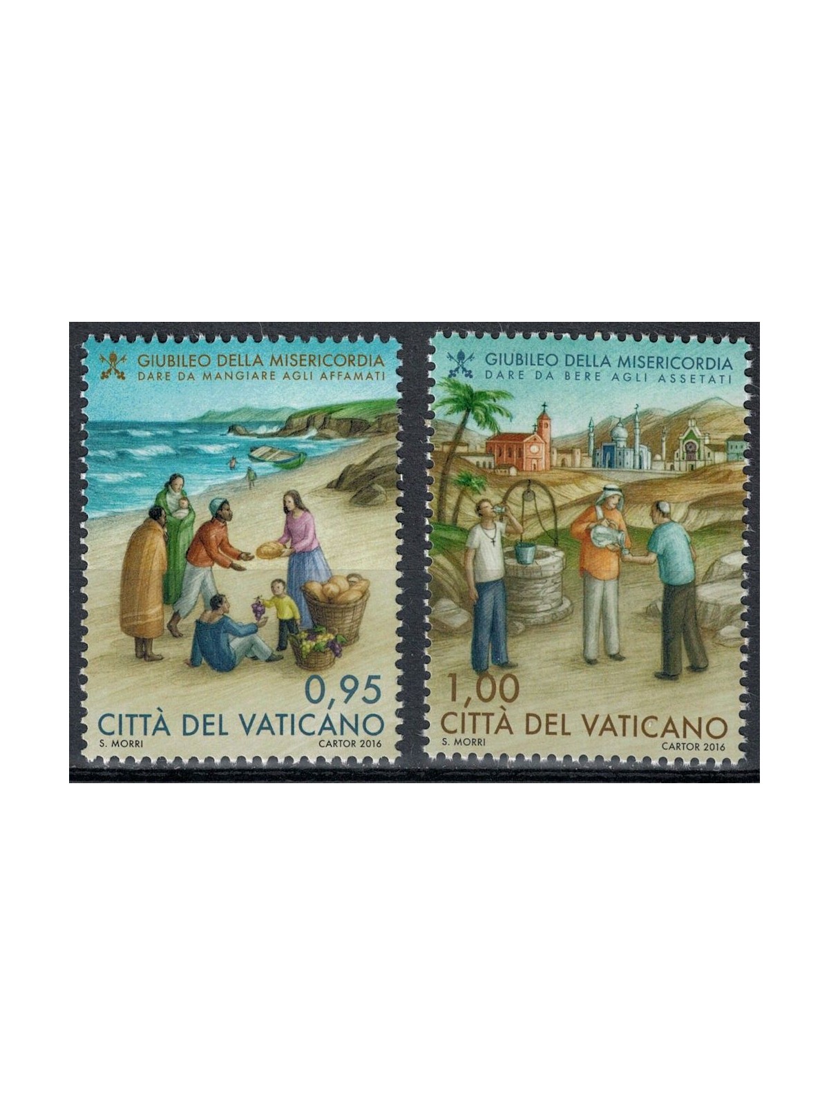 VATICANO 2016 Giubileo della misericordia 1ª emissione 2v MNH**