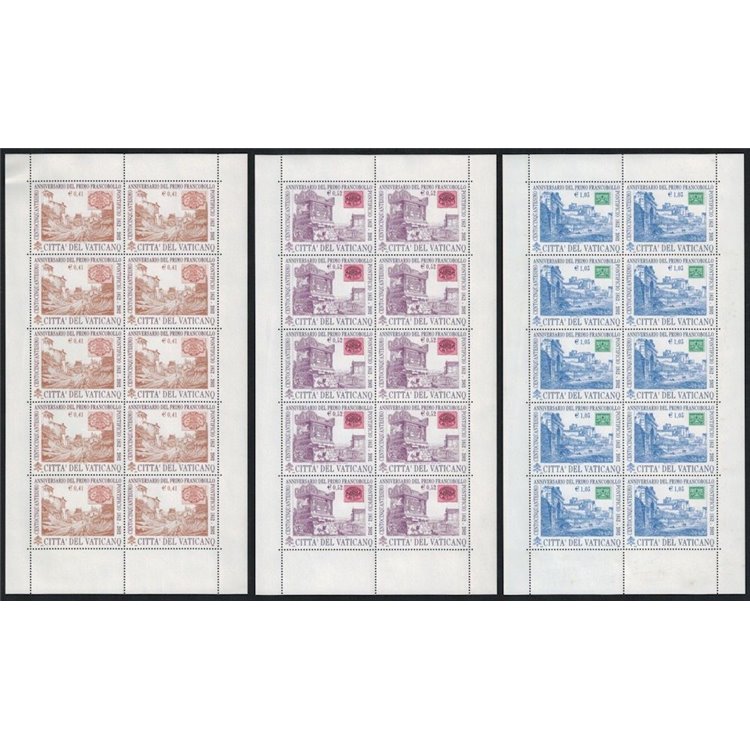 VATICAN 2002 First papal stamp 3 m/s MNH**