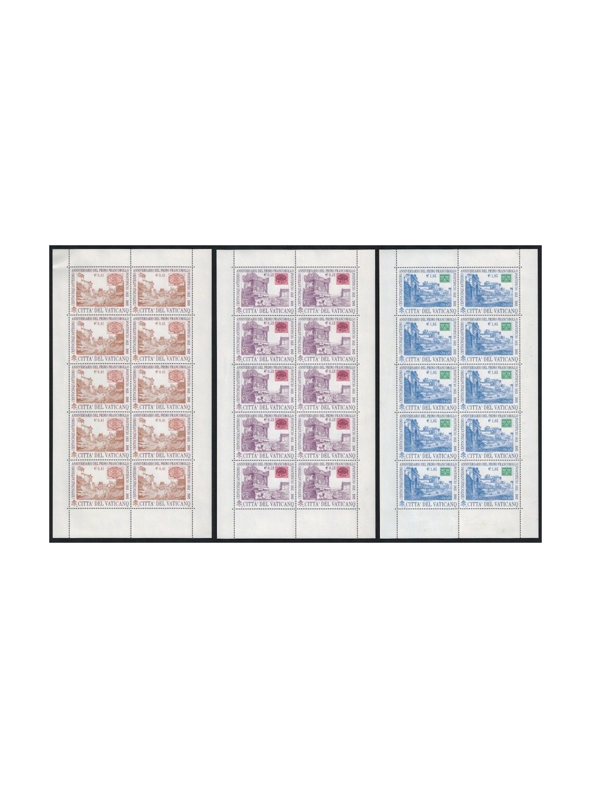 VATICAN 2002 First papal stamp 3 m/s MNH**