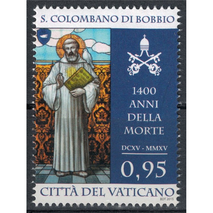 VATICAN 2015 St. Columbanus of Bobbio MNH**