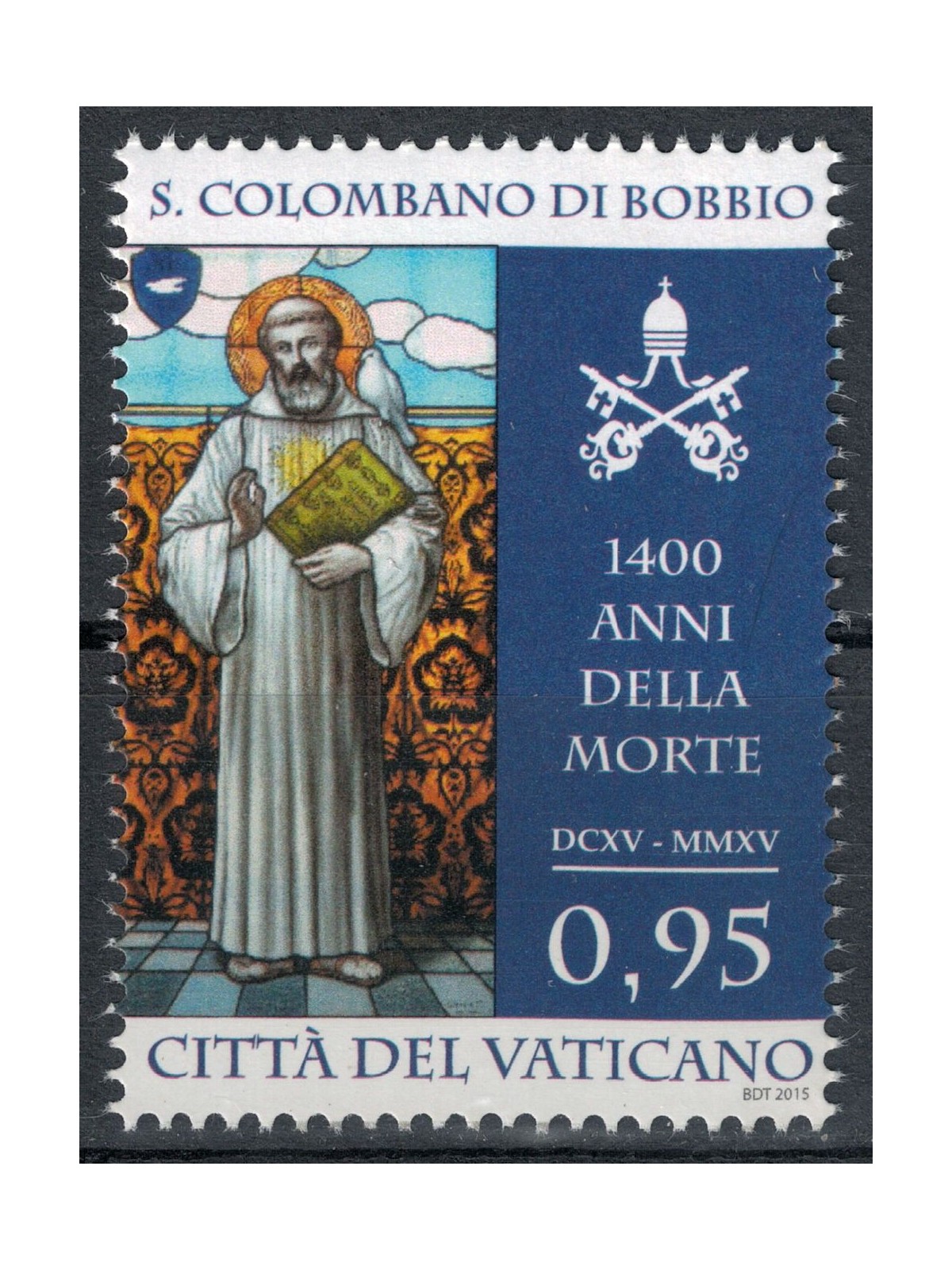 VATICAN 2015 St. Columbanus of Bobbio MNH**