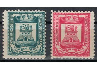 CASTIGLIONE D'INTELVI 1945 Municipal Coat of Arms 2v MH*
