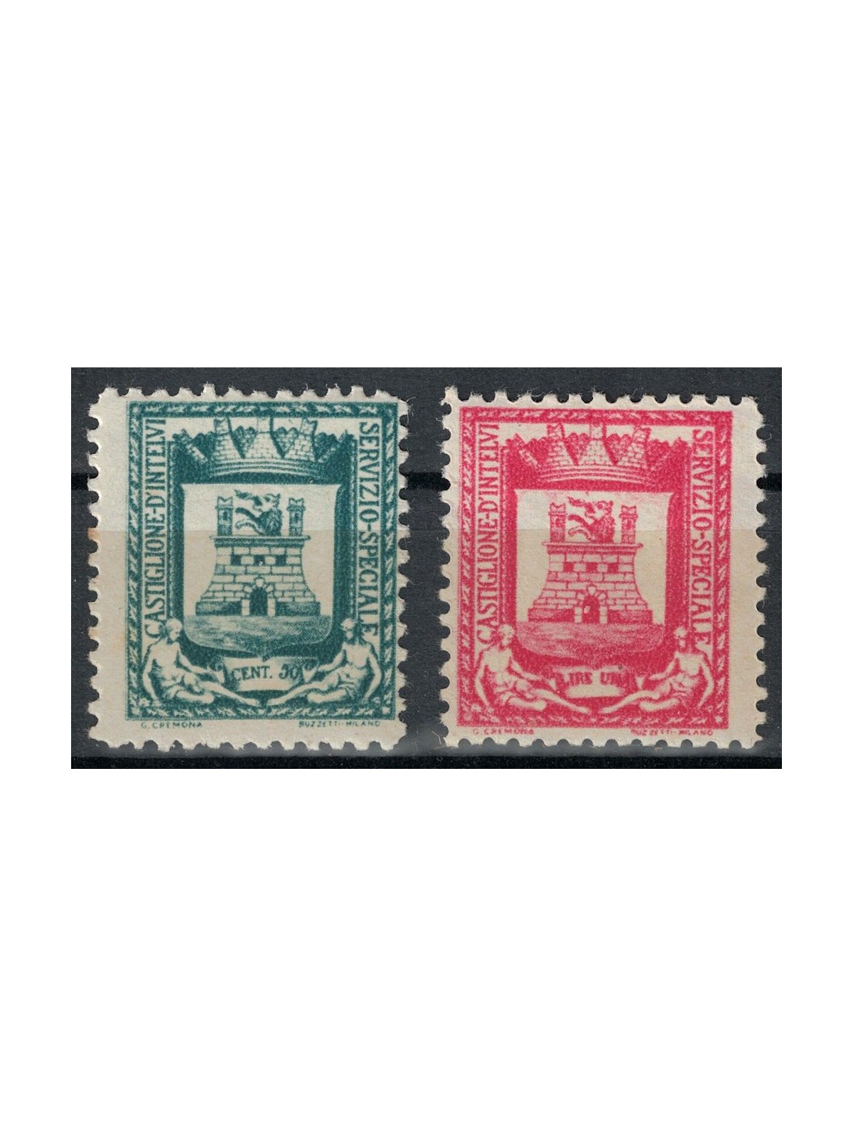 CASTIGLIONE D'INTELVI 1945 Stemma del Comune 2v MH*