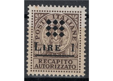 GUIDIZZOLO 1945 Recapito autorizzato (soprastampa rombi) MH*