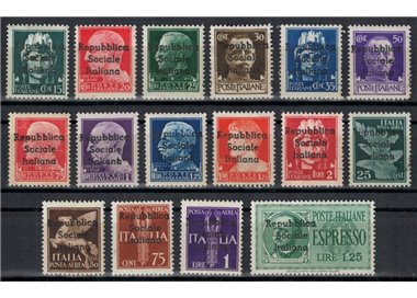 TERAMO 1944 Imperiale sovrastampata 16v MH*