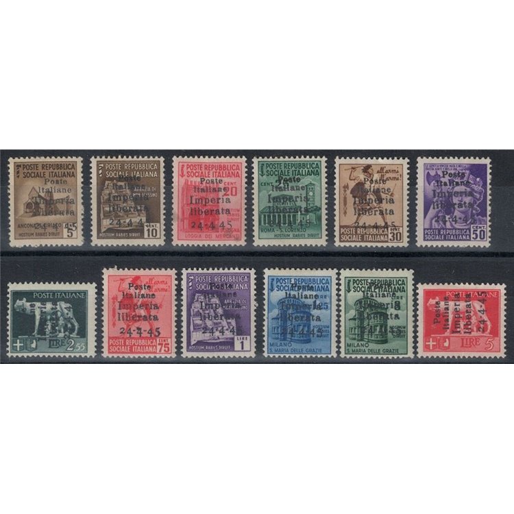 IMPERIA 1945 Monumenti distrutti + Imperiale 12v MH*