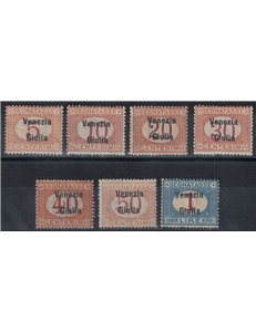 VENICE GIULIA 1918 Postage Due 7v MH*