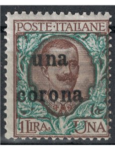 DALMATIA 1919 Floral overprinted with a crown MH*