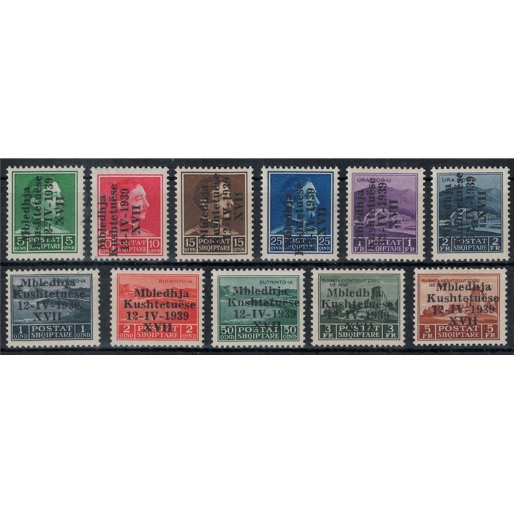 ALBANIA (WESTERN ITALIAN) 1939 Constituent Assembly 11v MH*