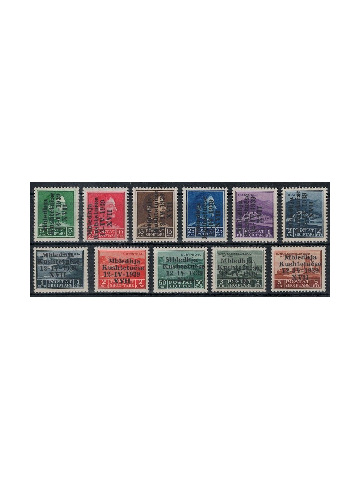 ALBANIA (WESTERN ITALIAN) 1939 Constituent Assembly 11v MH*