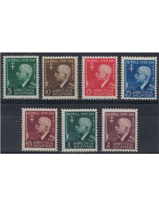 ALBANIA (ITALIAN WEST) 1942 Italo-Albanian Union 7v MH*
