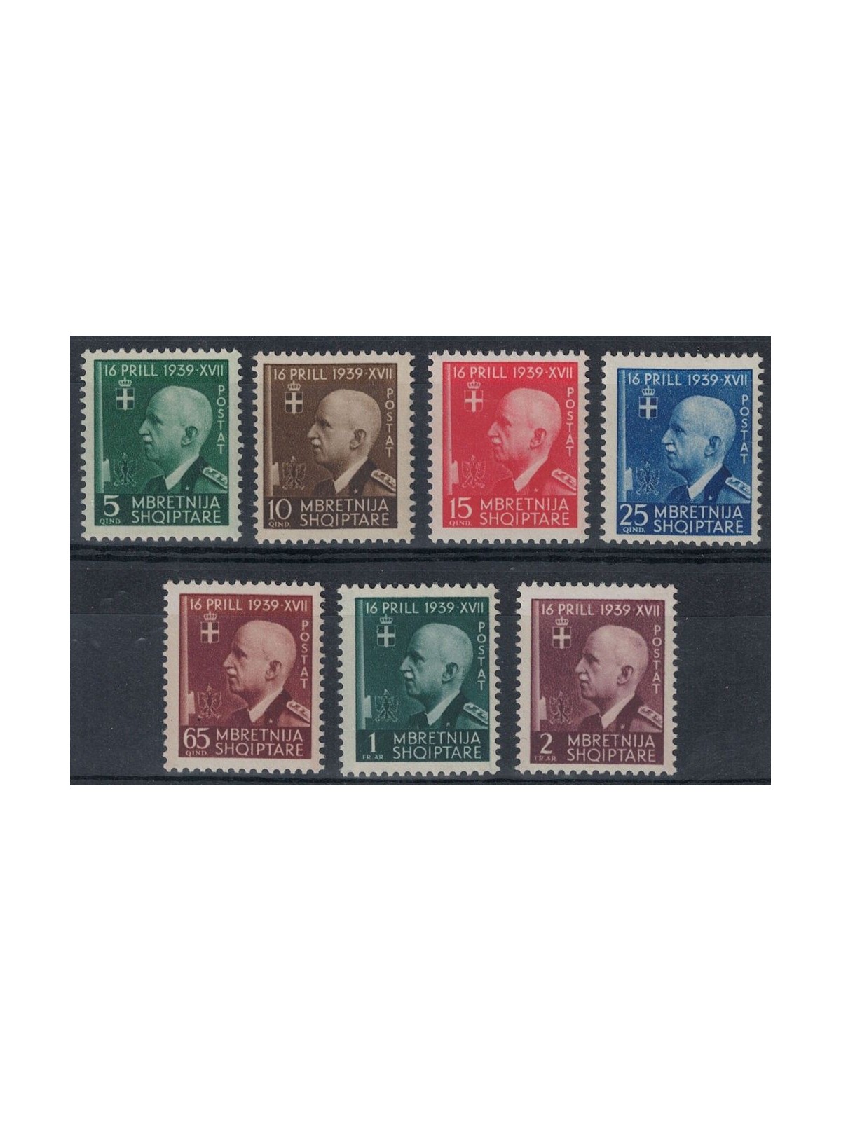 ALBANIA (ITALIAN WEST) 1942 Italo-Albanian Union 7v MH*