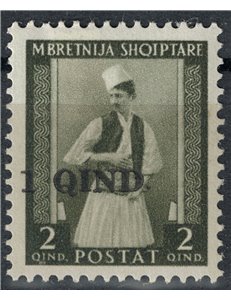 ALBANIA (OCC. ITALIANA) 1942 Costumi albanesi soprastampato MH*