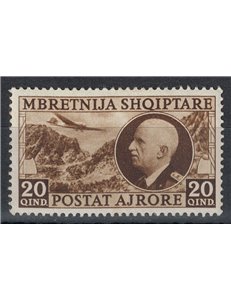 ALBANIA (ITALIAN WEST) 1939 Effigy and landscape, airmail MH*