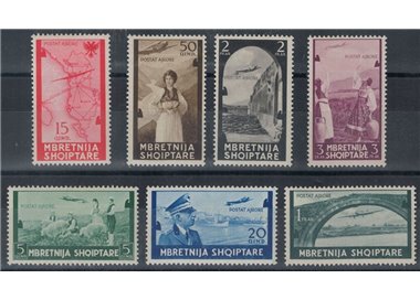 ALBANIA (OCC. ITALIANA) 1940 Posta aerea 7v MH*