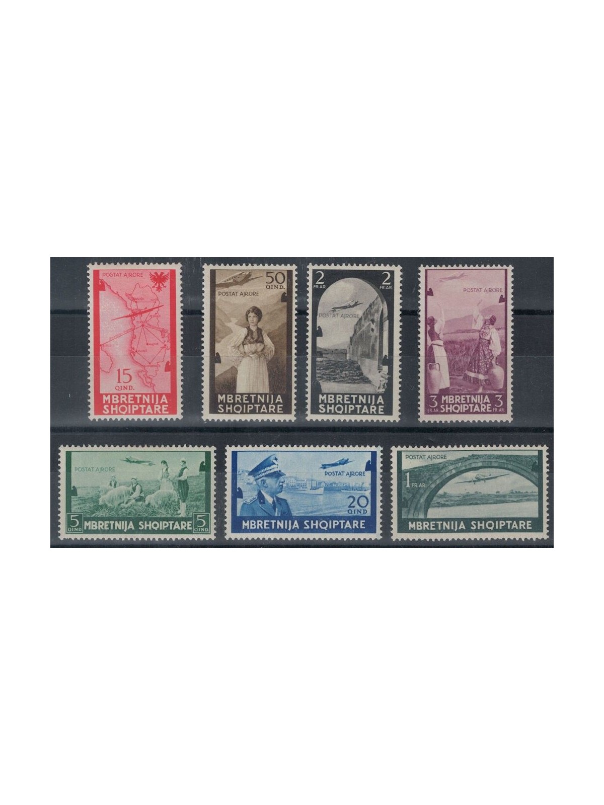 ALBANIA (ITALIAN WEST) 1940 Airmail 7v MH*