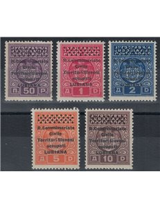 LJUBLJANA 1941 Postage Due (R. Commissariat) 5v MH*