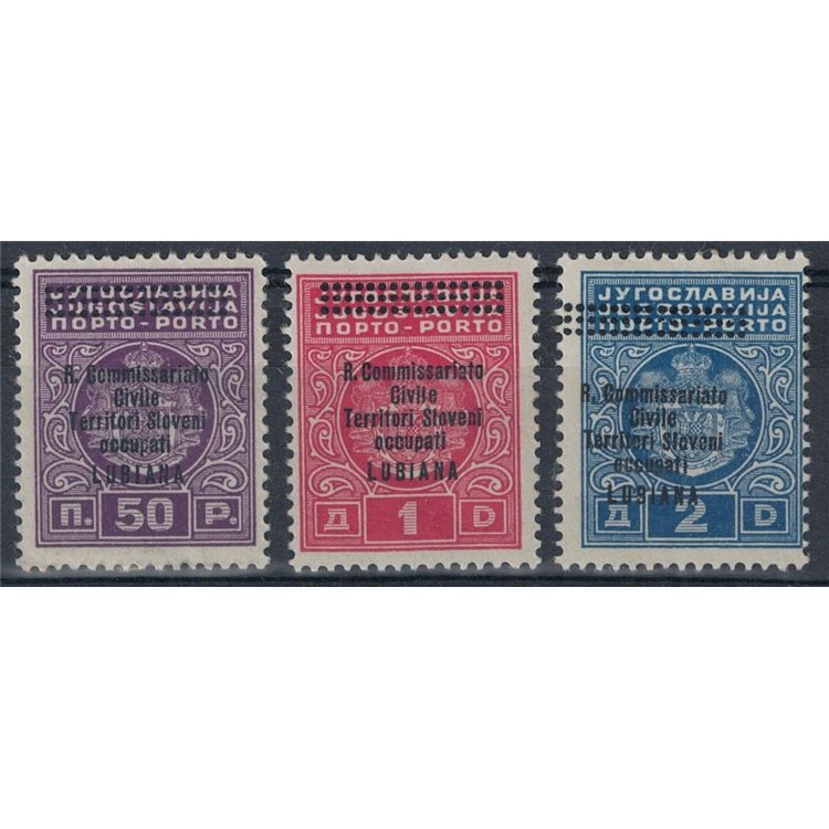 LJUBLJANA 1941 Postage Due 3v MH*