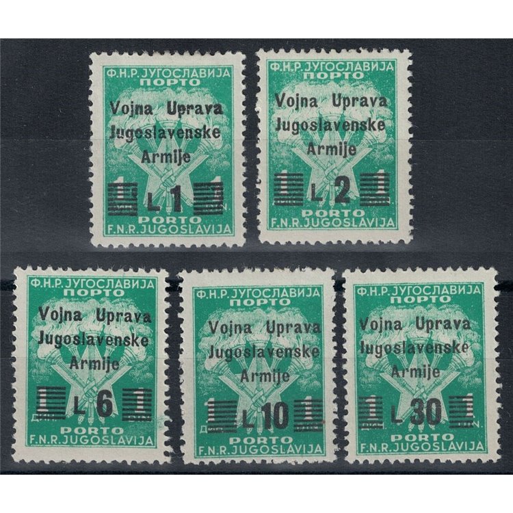 AMMINISTRAZIONE MILITARE JUGOSLAVA 1947 Segnatasse 5v MH*