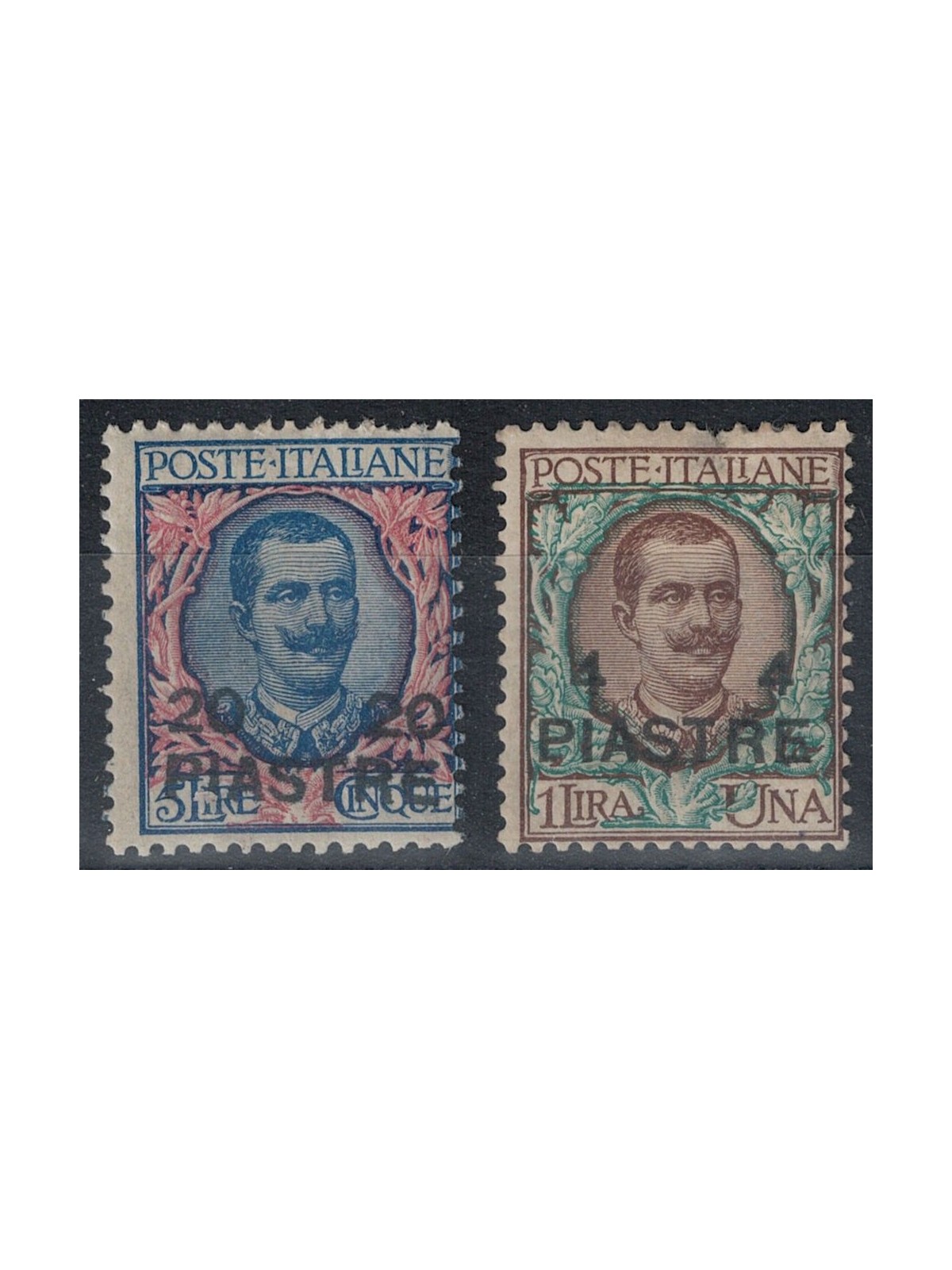 LEVANTE (COSTANTINOPOLI) 1908 4ª tiratura locale 2v MH*