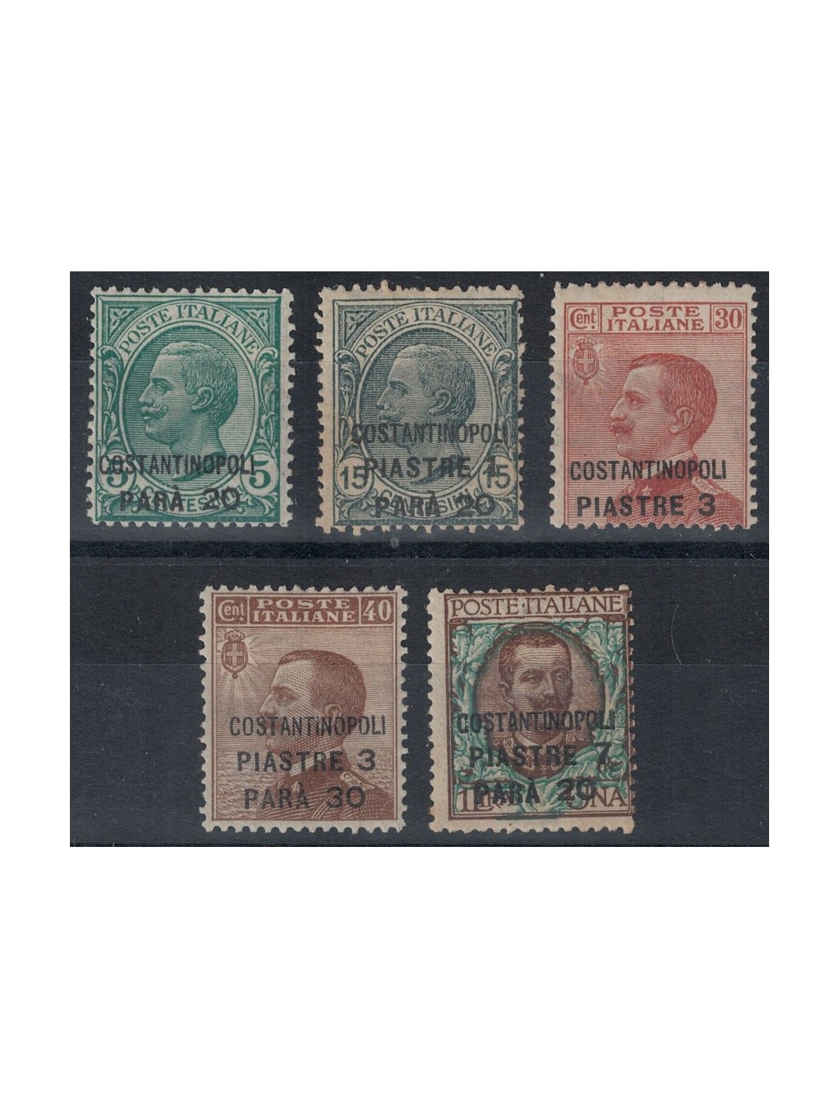 LEVANT (CONSTANTINOPLE) 1922 Ordinary series 5v MH*