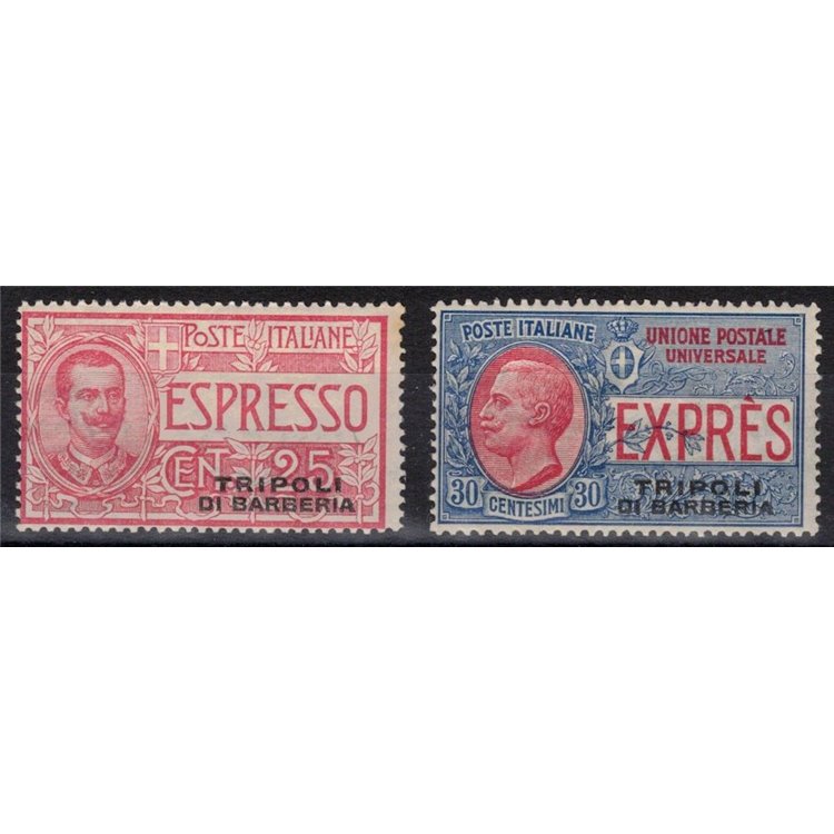 LEVANTE (TRIPOLI DI BARBERIA) 1909 Espressi 2v MH*