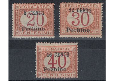 LEVANTE (PECHINO) 1918 Segnatasse 3v MH*