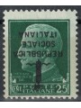 ITALIA RSI 1944 Varietà 25c Imperiale (soprast. capovolta) MH*