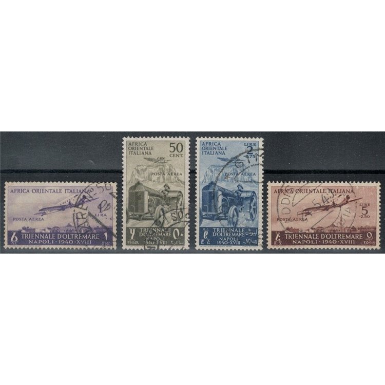 ITALIAN EAST AFRICA 1940 Overseas Triennial (Airmail) 4v us