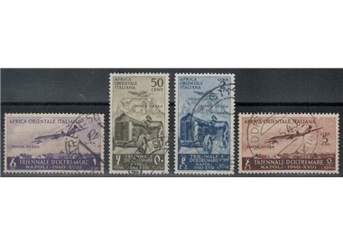 AFRICA ORIENTALE ITALIANA 1940 Triennale d'oltremare (posta aerea) 4v us