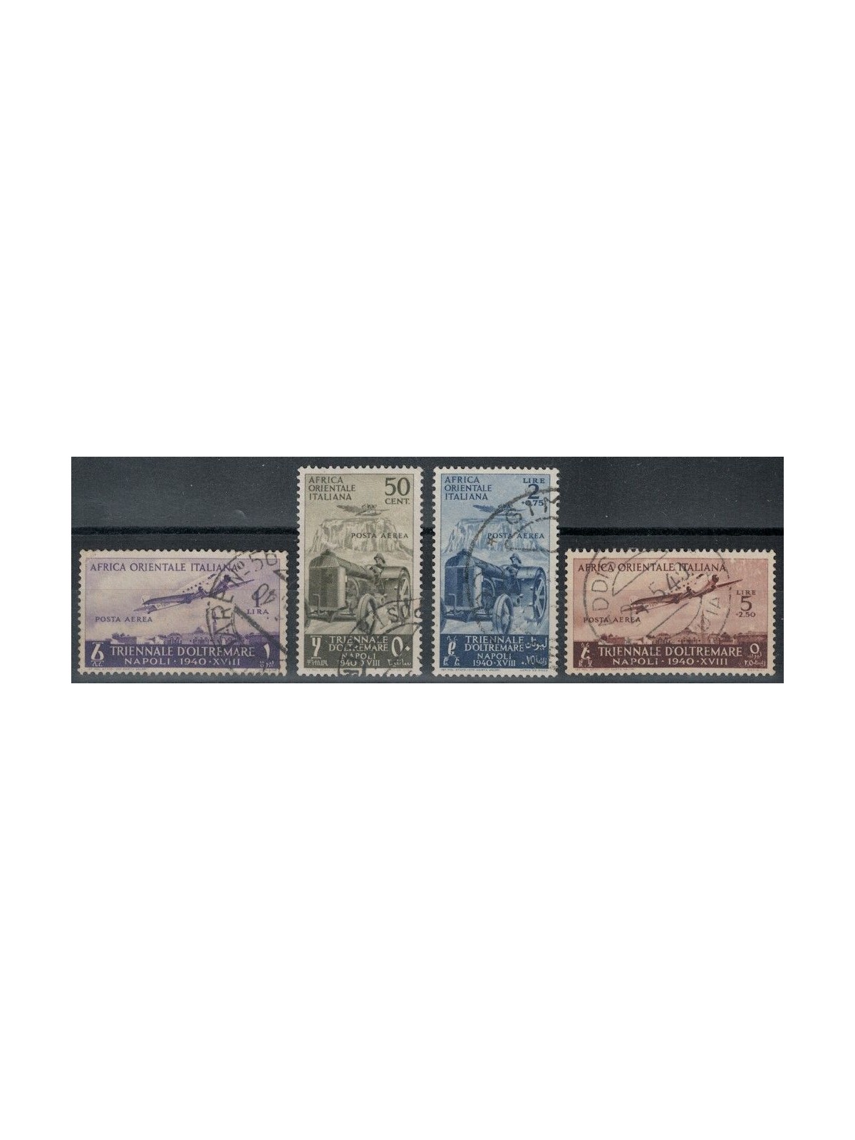 ITALIAN EAST AFRICA 1940 Overseas Triennial (Airmail) 4v us