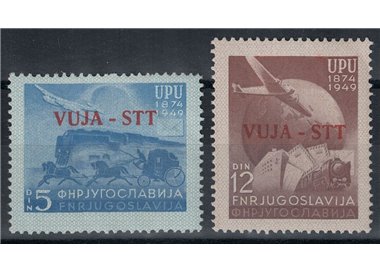 TRIESTE B 1949 Anniversario UPU 2v MH*