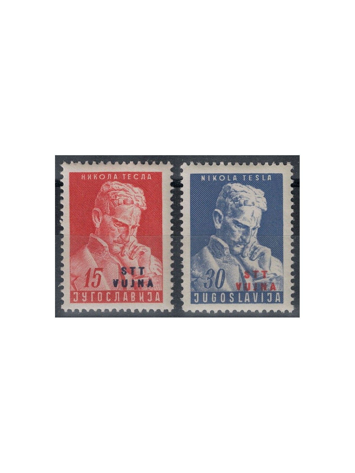 TRIESTE B 1953 Nicola Tesla 2v MH*