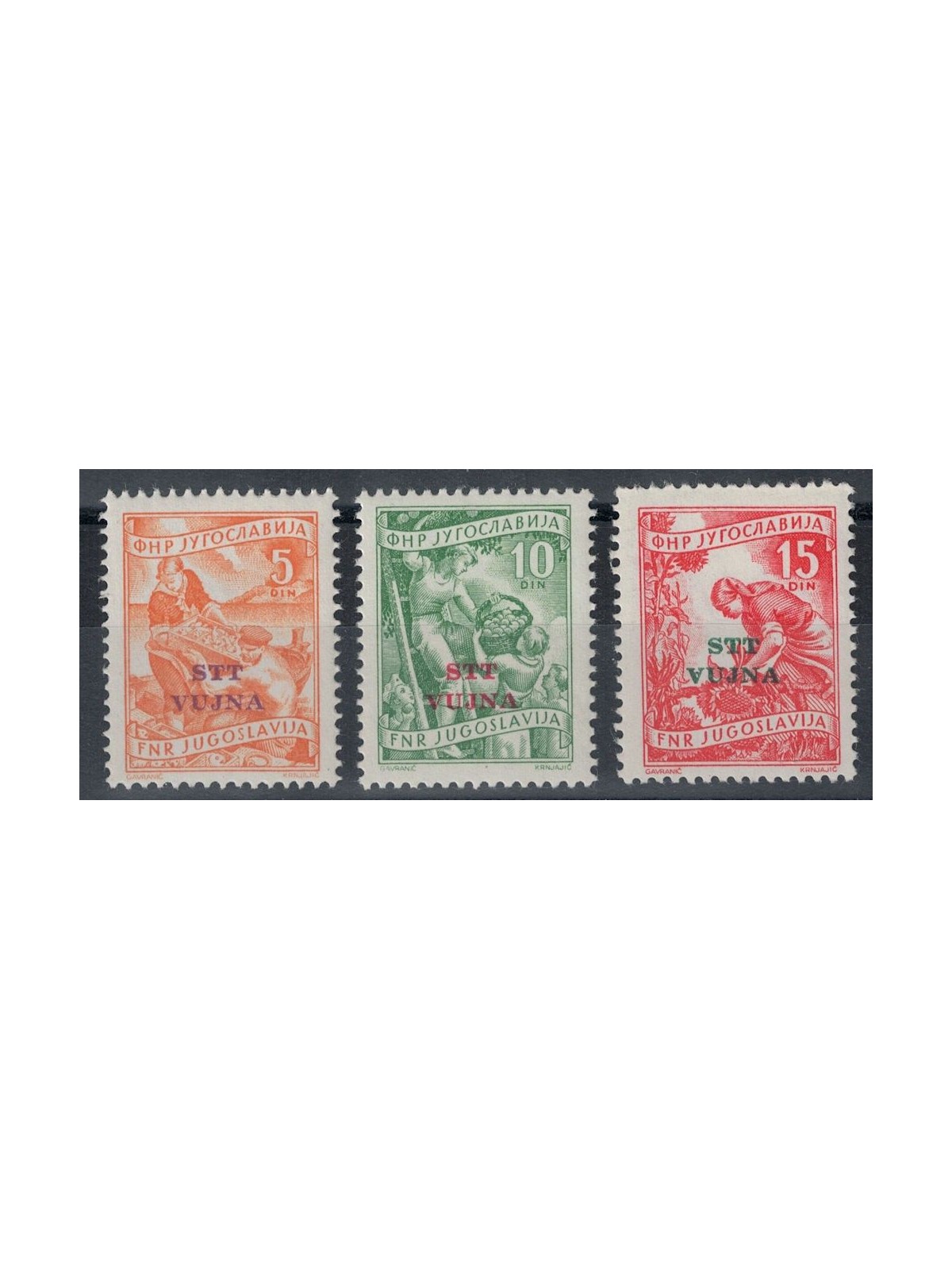 TRIESTE B 1954 Economy overprinted in bold 3v MH*