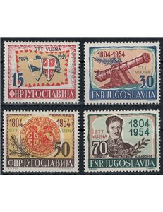 TRIESTE B 1954 Serbian People's Uprising 4v MH*