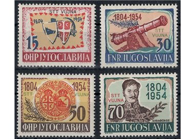 TRIESTE B 1954 Serbian People's Uprising 4v MH*