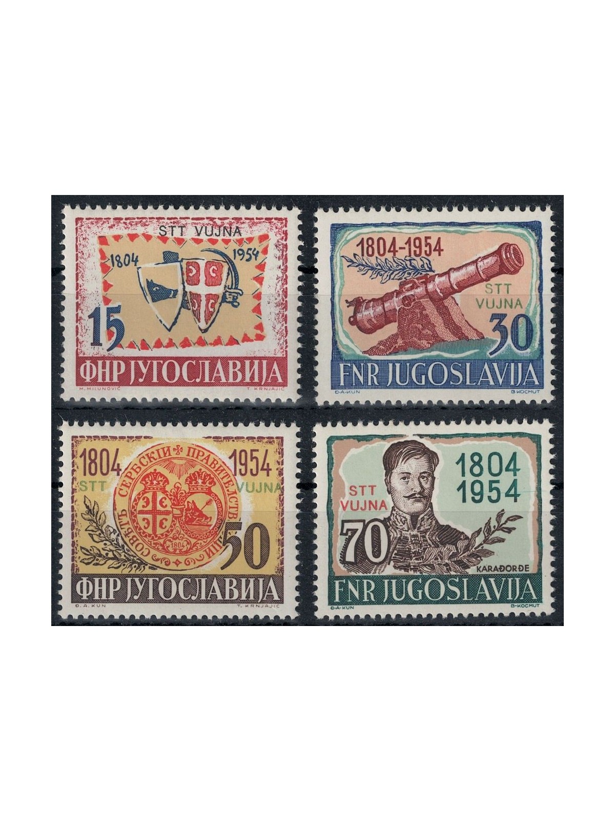 TRIESTE B 1954 Serbian People's Uprising 4v MH*